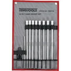 10PC T-BAR UNI-JOINT LONG SKT SET 7-19MM